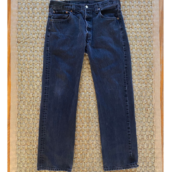 Levi's Other - 501 Levi's jeans straight leg button fly faded black *34x32 (see below) y2k